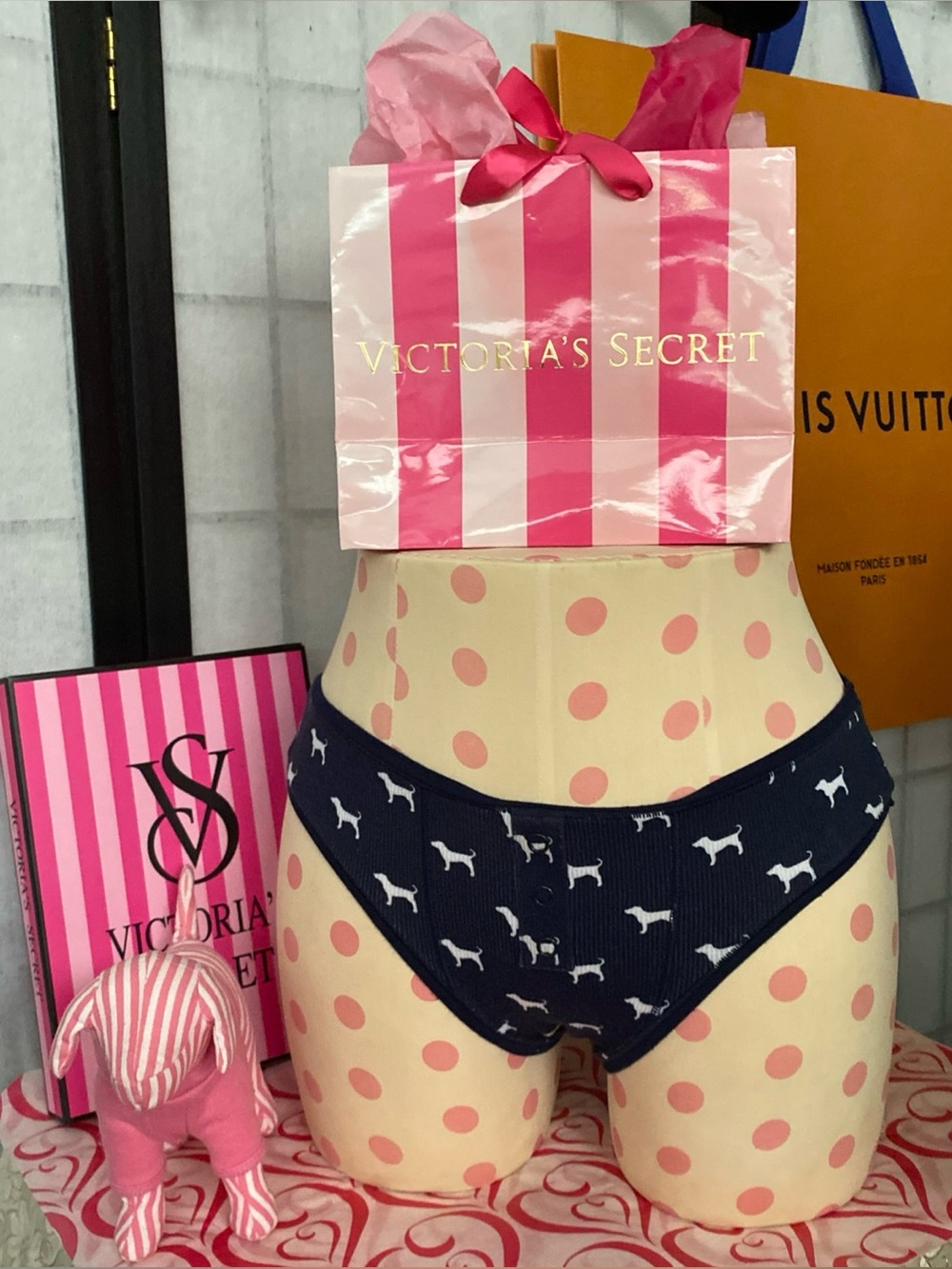Victoria’s Secret Wom S Faux Snap Fly Cheeky Panties Boyshorts